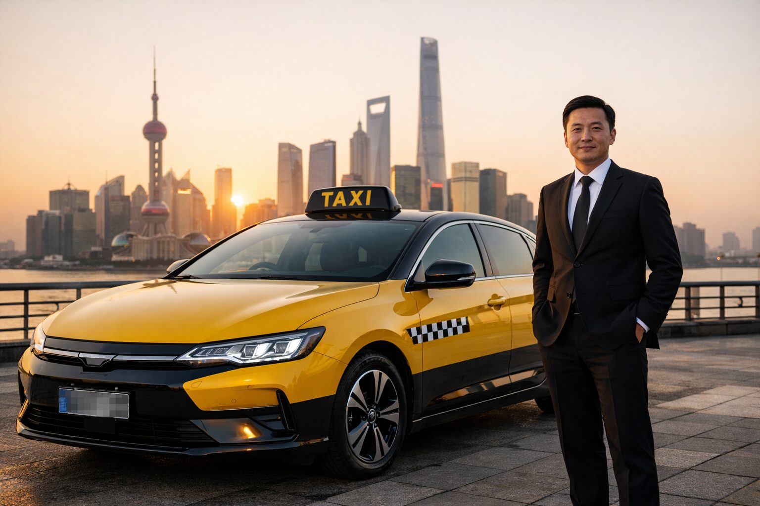 Китайские седаны на линии такси